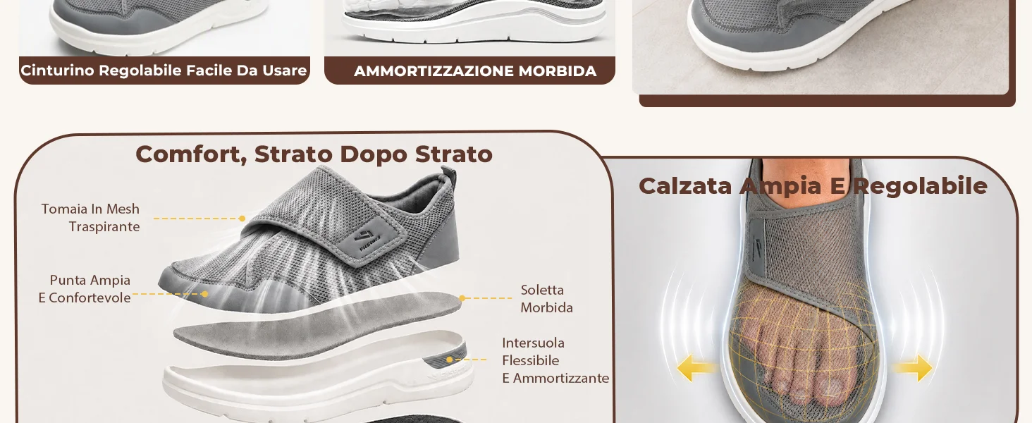 Apertura Ampia: materiali e struttura della scarpa